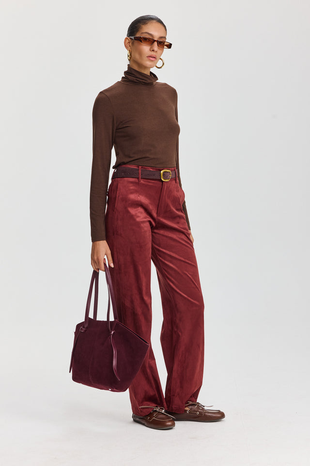 חולצת מיסו גולף חום שוקולד