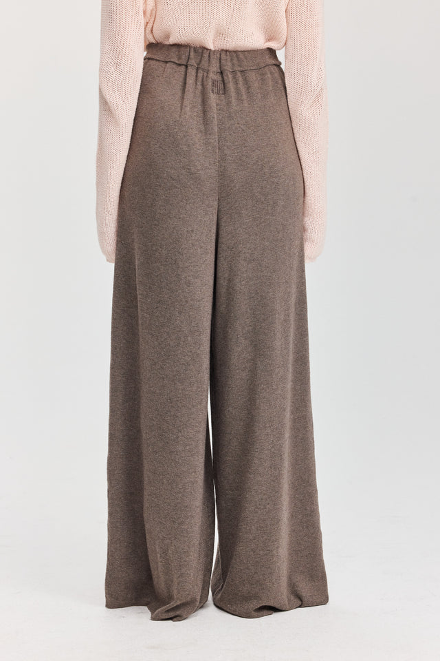 מכנסי פריס מתרחבים סריג טראפל