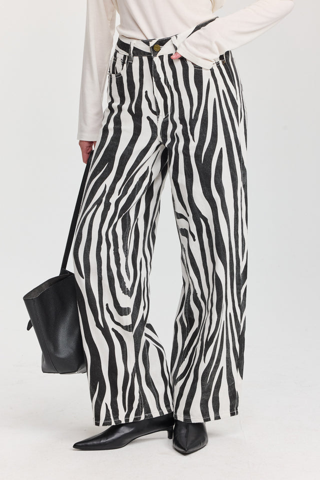 מכנסי ג'ינס זברה