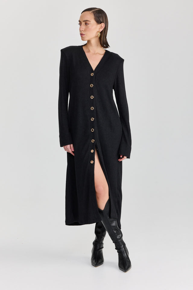 קרדיגן טוניקת שמלה וויסקי מקסי כריות נשלפות חום טראפל