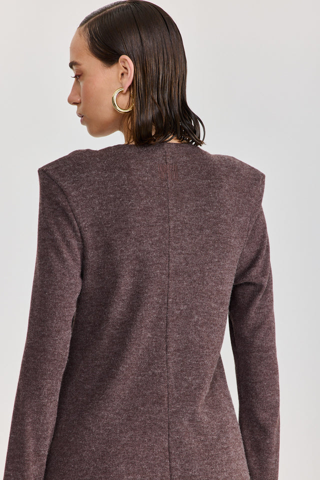 קרדיגן טוניקת שמלה וויסקי מקסי כריות נשלפות חום טראפל