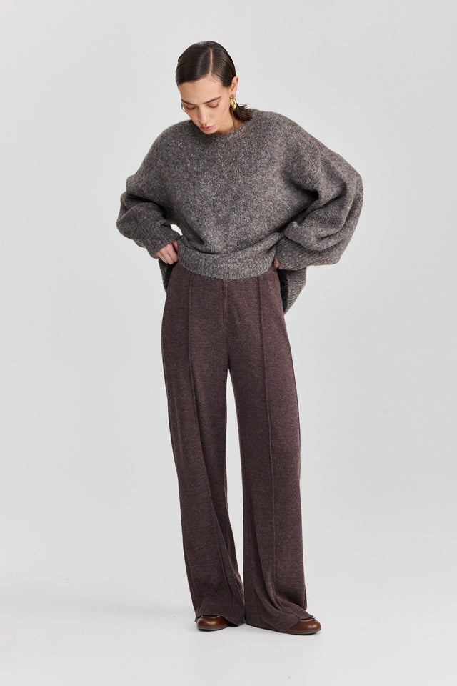 סוודר פרזנט פלאפי אפור