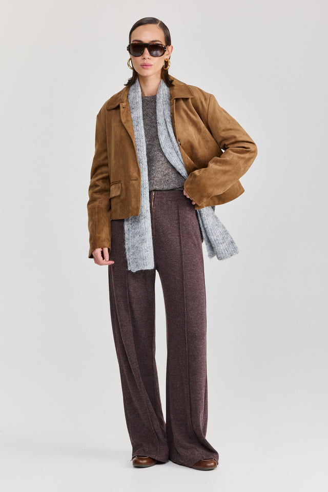 ז'קט אייריש קופי זמש קאמל