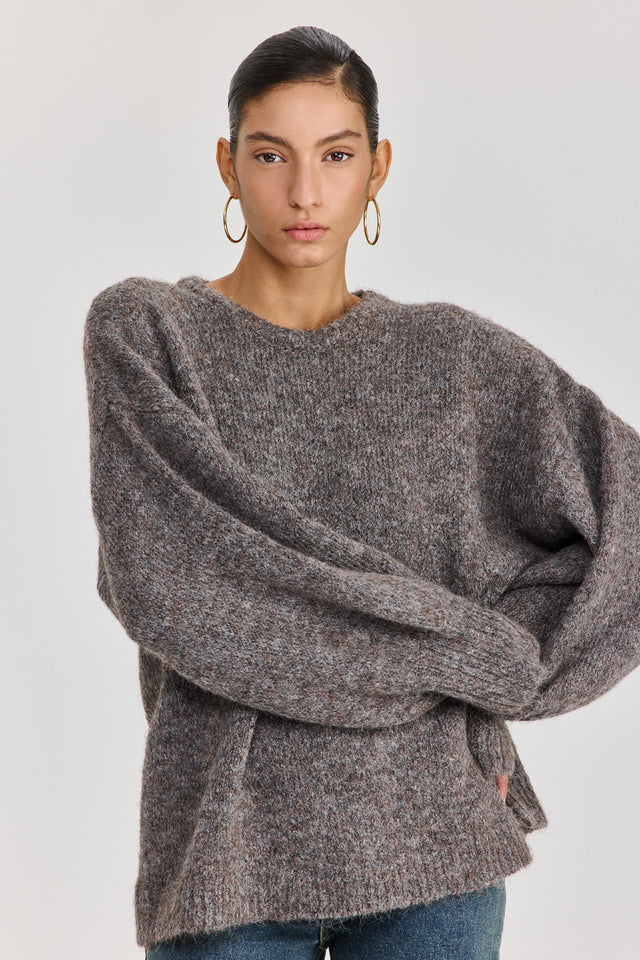 סוודר פרזנט פלאפי אפור