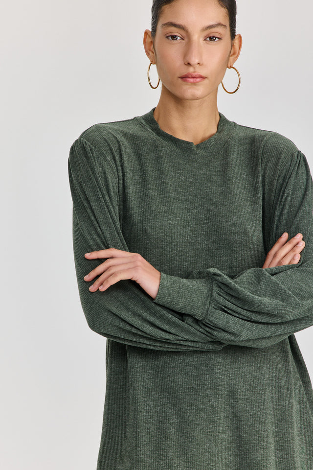 חולצת פונדו שרוולים תפוחים ירוק בקבוק