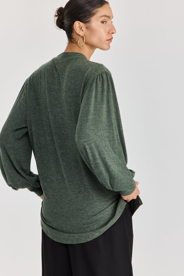 חולצת פונדו שרוולים תפוחים ירוק בקבוק