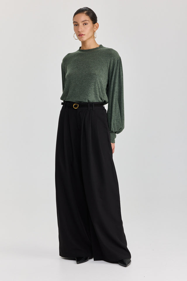 חולצת פונדו שרוולים תפוחים ירוק בקבוק