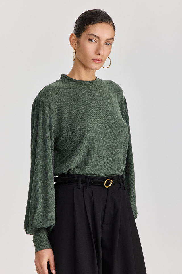 חולצת פונדו שרוולים תפוחים ירוק בקבוק