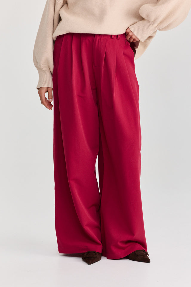 מכנסיים מחוייטים קשיו בורגנדי