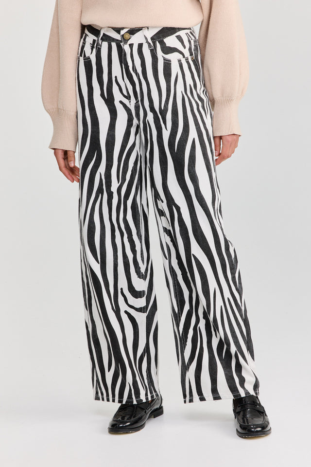 מכנסי ג'ינס זברה