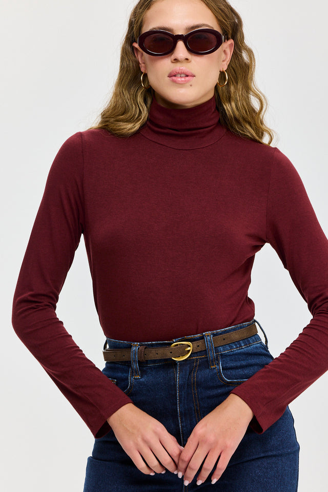 חולצת מיסו גולף בורגנדי