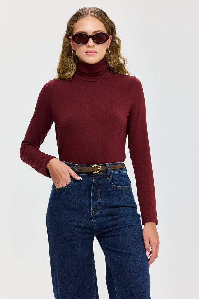 חולצת מיסו גולף בורגנדי