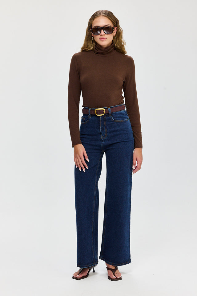 חולצת מיסו גולף חום שוקולד