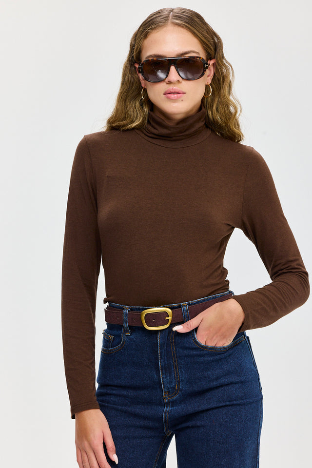 חולצת מיסו גולף חום שוקולד