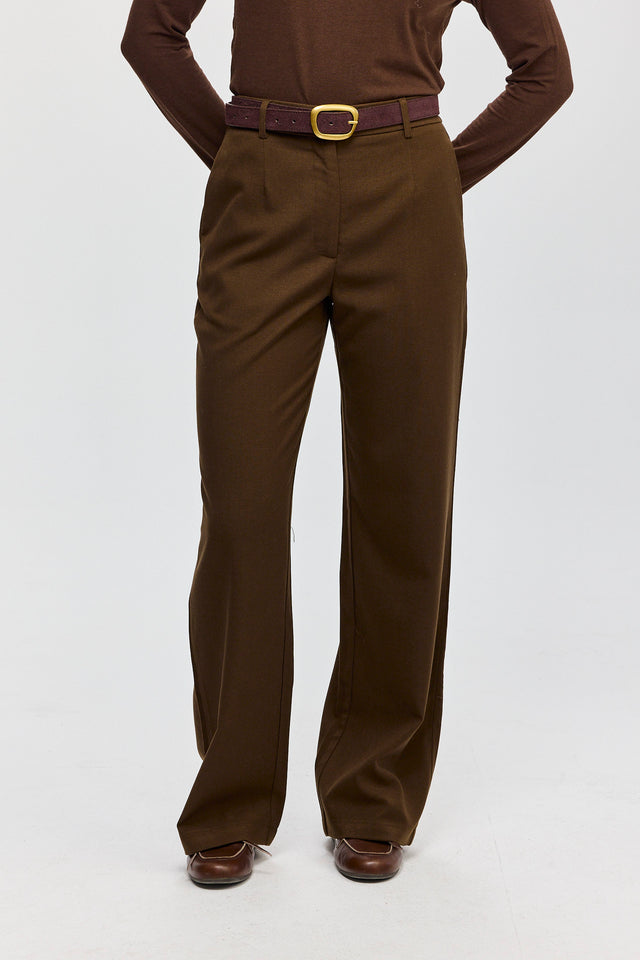 מכנסיים מחוייטים קפה חומים