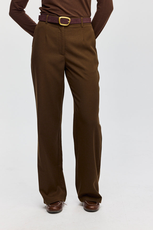 מכנסיים מחוייטים קפה חומים