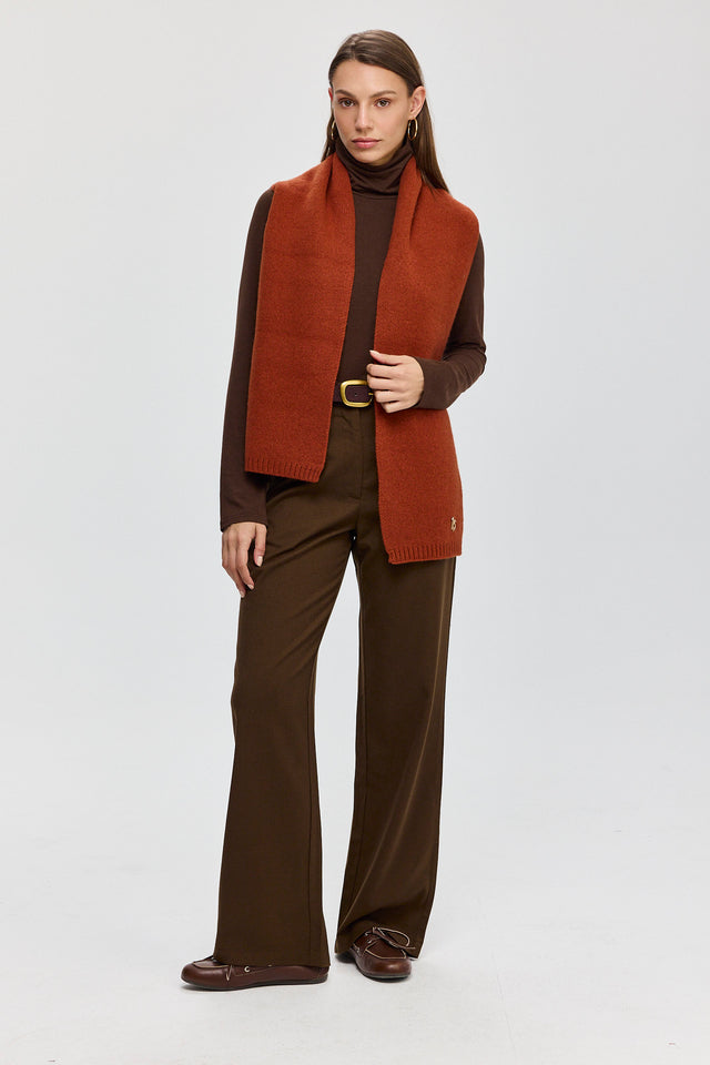 צעיף סריג חלק חמרה