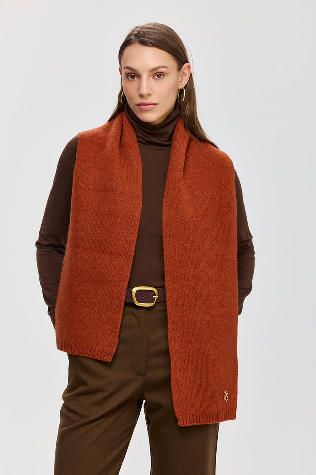 צעיף סריג חלק חמרה