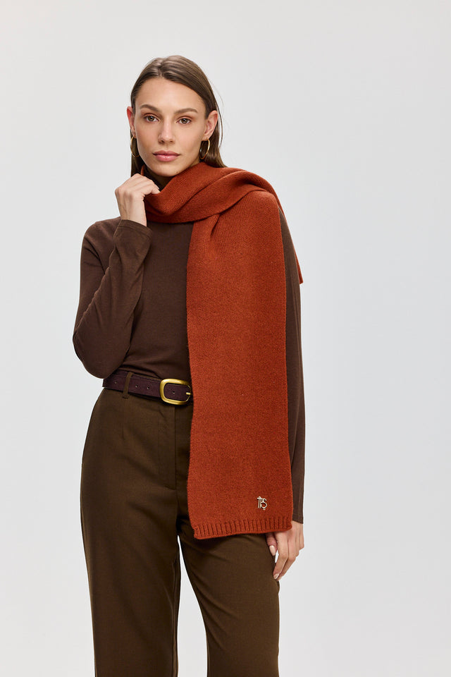 צעיף סריג חלק חמרה