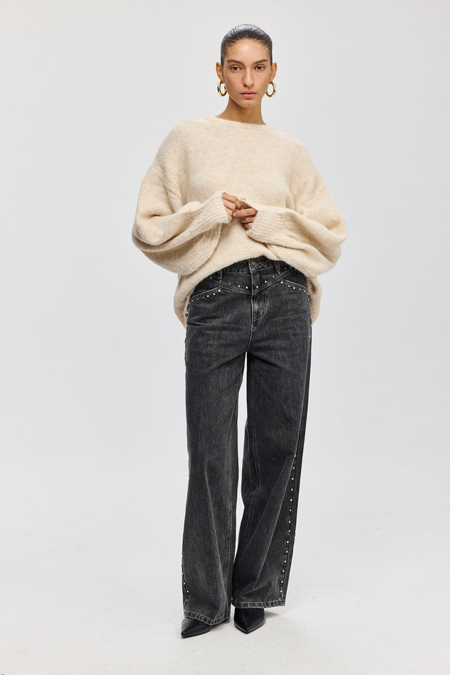 סוודר פרזנט פלאפי שמנת