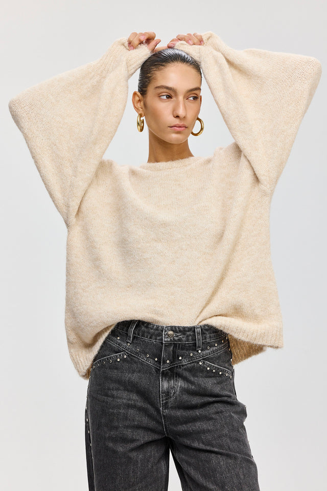 סוודר פרזנט פלאפי שמנת