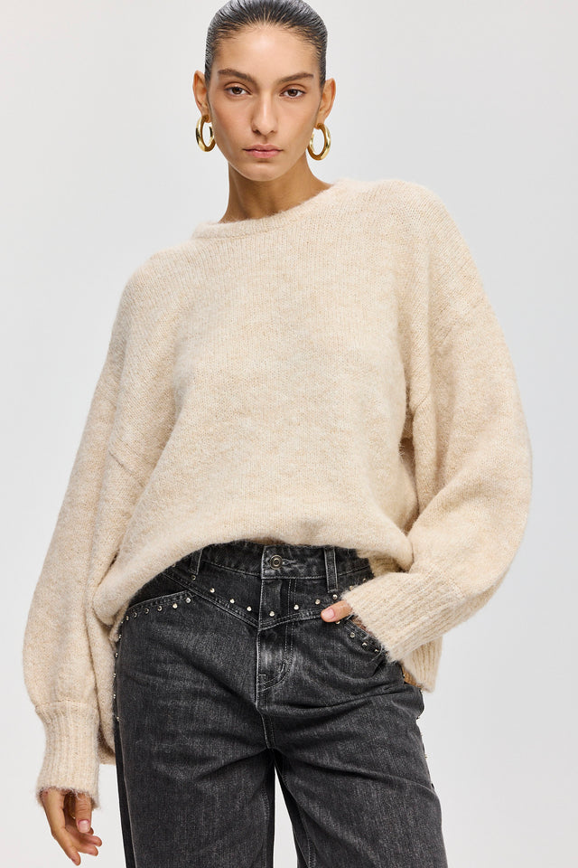 סוודר פרזנט פלאפי שמנת