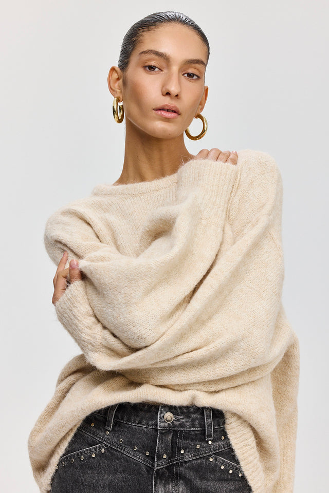 סוודר פרזנט פלאפי שמנת