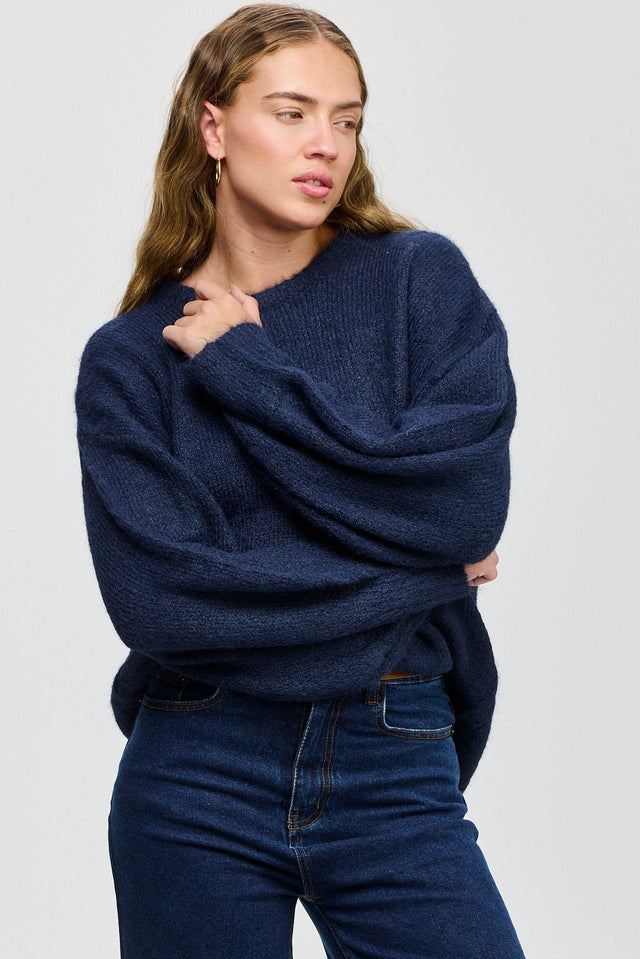 סוודר פרזנט פלאפי נייבי