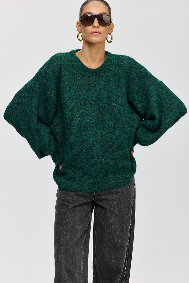 סוודר פרזנט פלאפי ירוק בקבוק