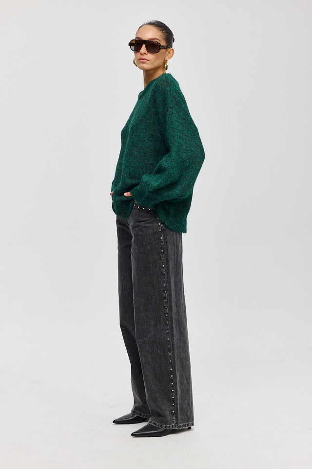 סוודר פרזנט פלאפי ירוק בקבוק