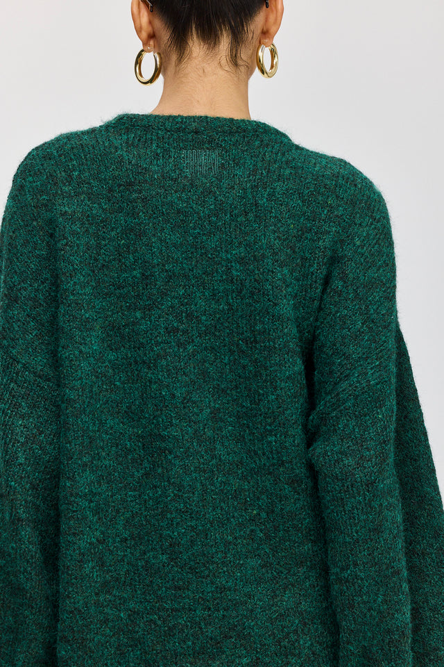 סוודר פרזנט פלאפי ירוק בקבוק