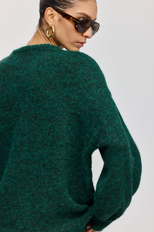 סוודר פרזנט פלאפי ירוק בקבוק