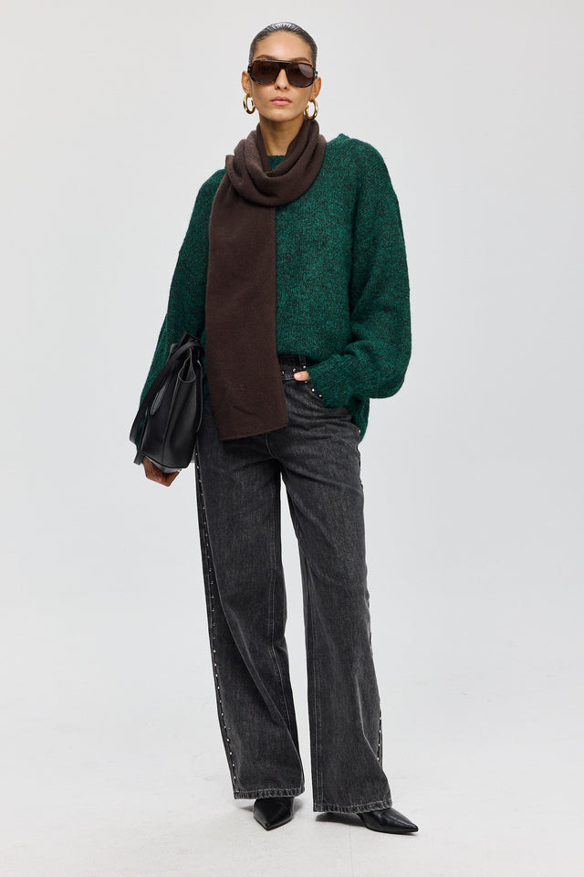 סוודר פרזנט פלאפי ירוק בקבוק