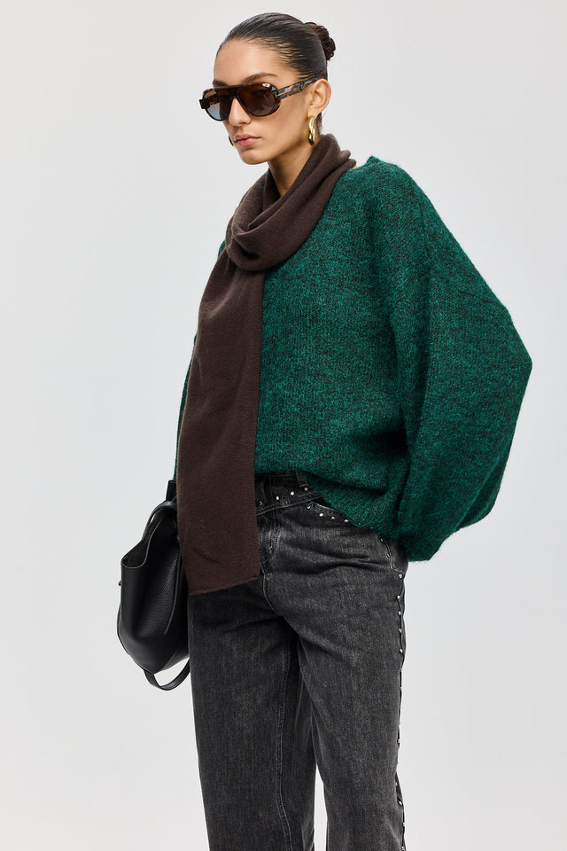 סוודר פרזנט פלאפי ירוק בקבוק