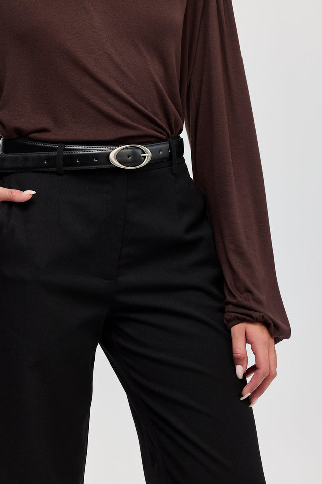 מכנסיים מחוייטים קפה שחורים