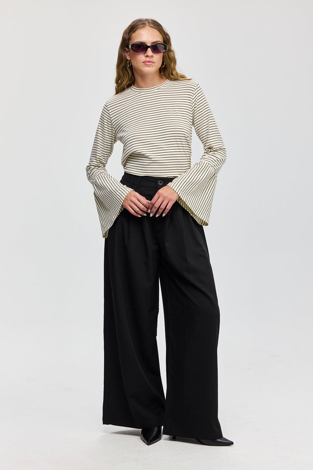 מכנסיים מחוייטים קשיו שחורים