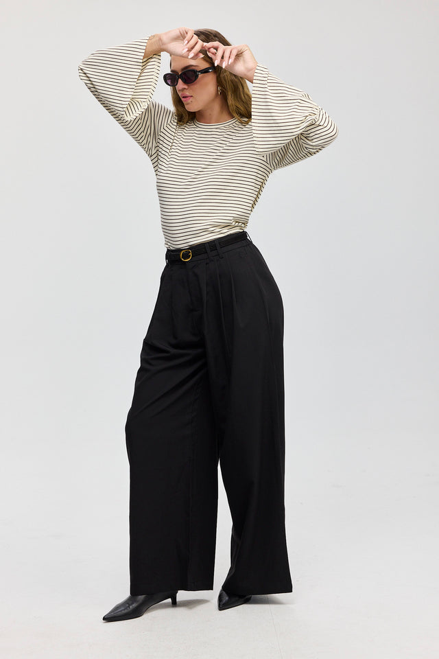 מכנסיים מחוייטים קשיו שחורים