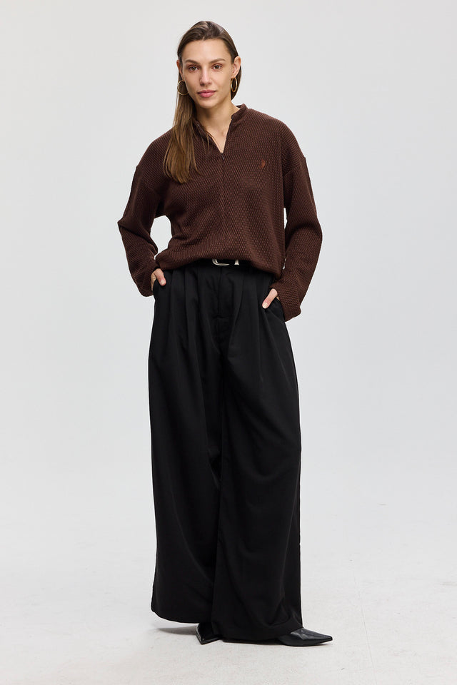 מכנסיים מחוייטים קשיו שחורים