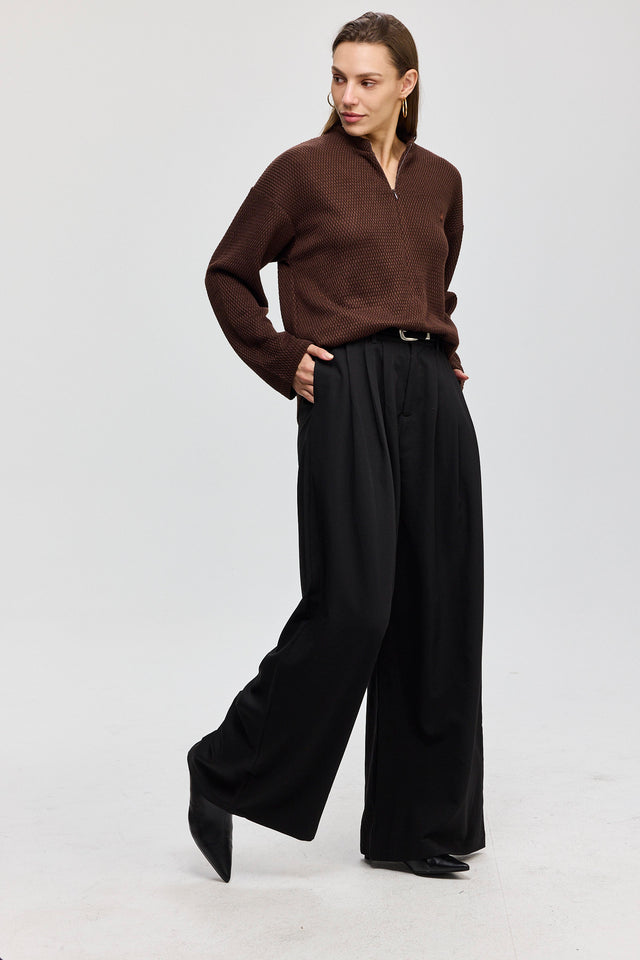 מכנסיים מחוייטים קשיו שחורים