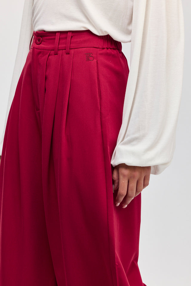 מכנסיים מחוייטים קשיו בורגנדי