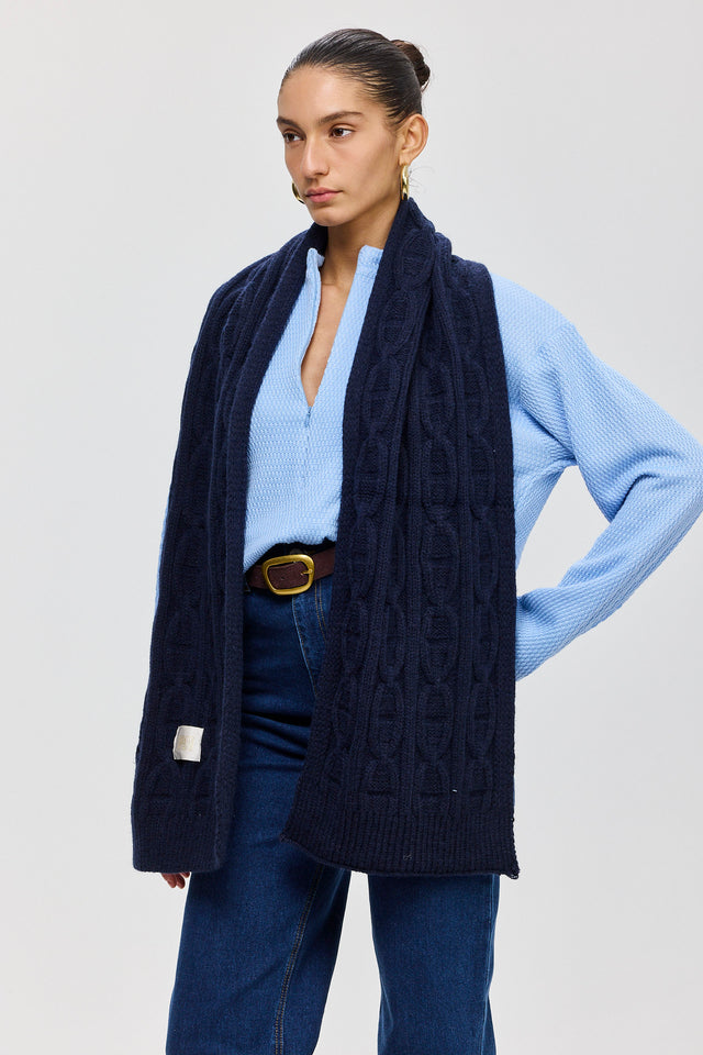 חולצת זיפר סריג ספייסי שרוולים ארוכים תכלת